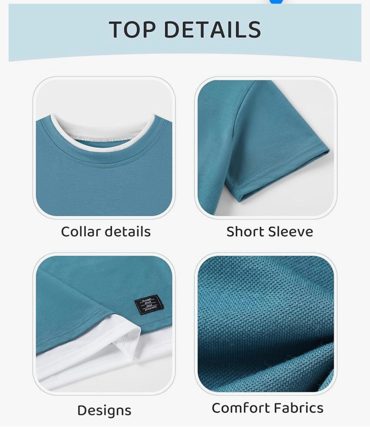 Kids Boys Soft Comfy 2 Pieces Set Short Sleeve Shirts and Shorts Sets Boy Summer Clothes 4-12 Years